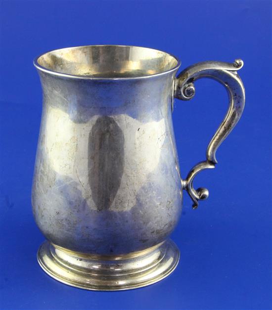 A George II silver baluster mug, 11 oz.